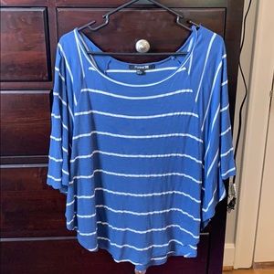 Blue/white stripe top